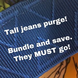 Tall/long jeans purge. Bundle and save!